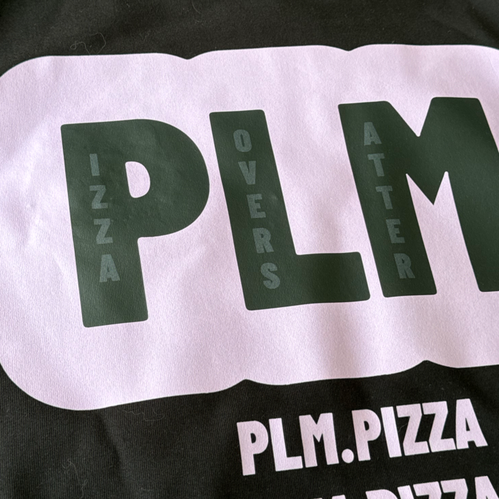 Tee Shirt PLM black DTF oversize 100% Cotton Unisex Pizza Lovers Matter